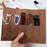 Retro Matte Smart Watch Storage Bag 5-Grid Microfiber Leather Watch Band Carrying Pouch - Coffee - 2