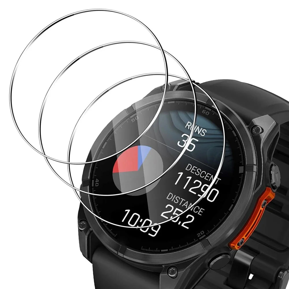 3Pcs For Garmin Fenix 8 51mm Screen Protector HD Clear Watch Screen Film - 1