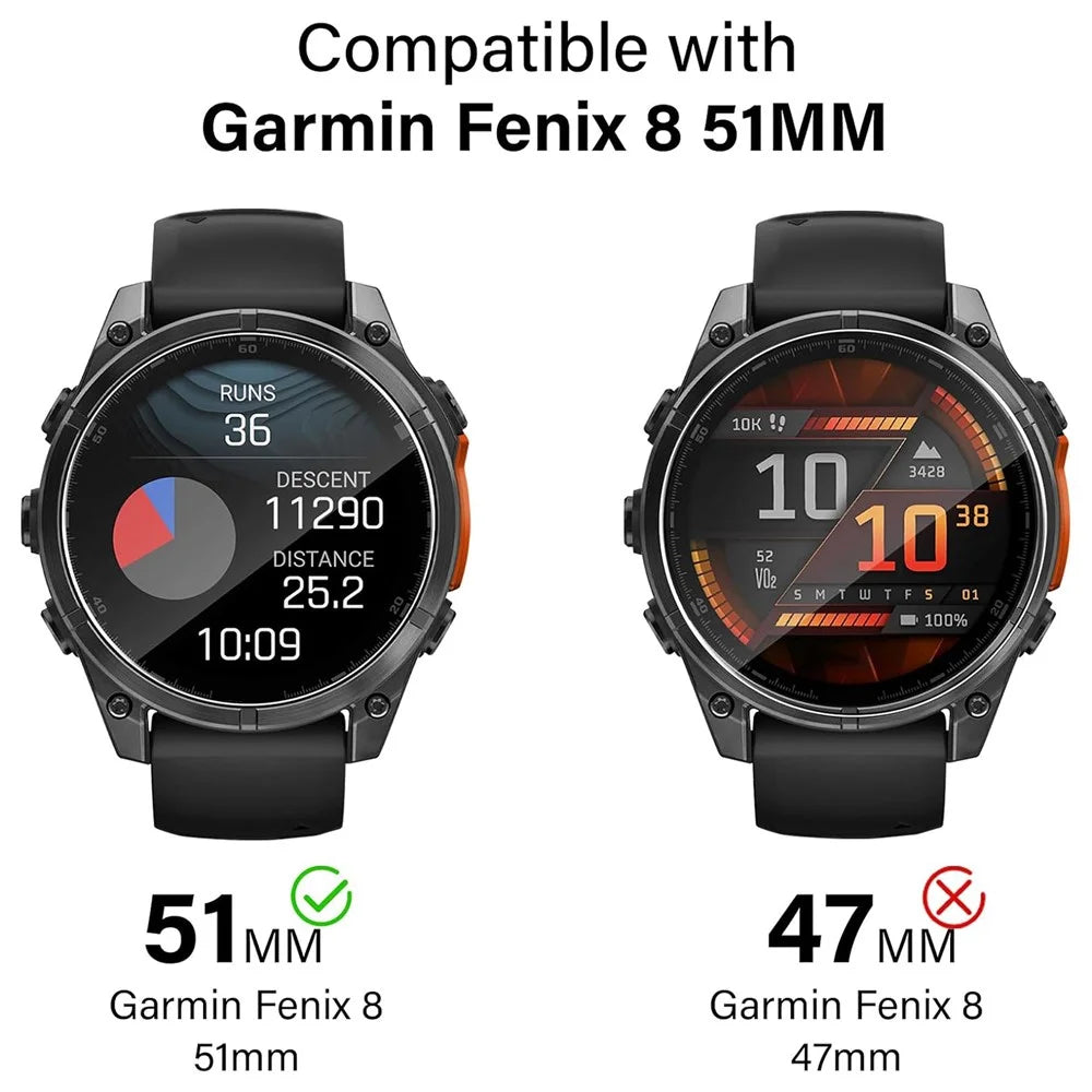 3Pcs For Garmin Fenix 8 51mm Screen Protector HD Clear Watch Screen Film - 4