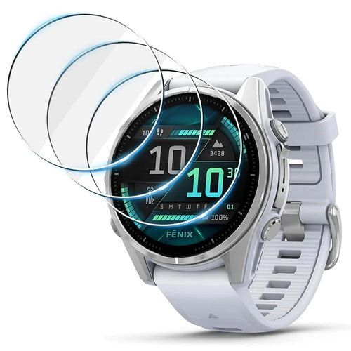 3Pcs For Garmin Fenix 8 43mm Screen Protector HD Clear Watch Screen Film - 1