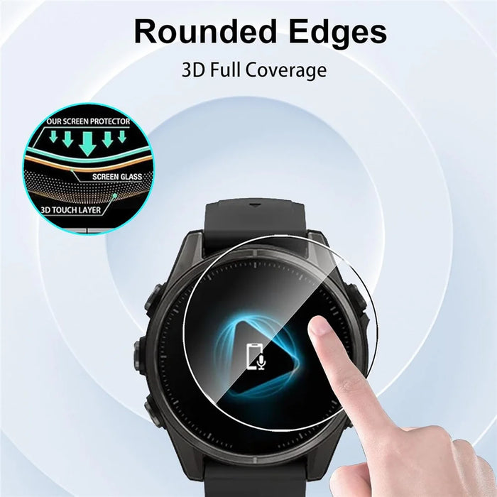 3Pcs For Garmin Fenix 8 43mm Screen Protector HD Clear Watch Screen Film - 3