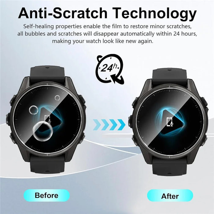 3Pcs For Garmin Fenix 8 43mm Screen Protector HD Clear Watch Screen Film - 5