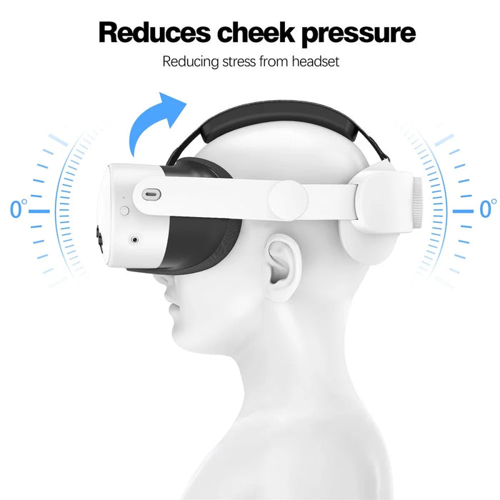 Head Strap for Meta Quest 3S Flippable Headband VR Headset Accessories - White - 2