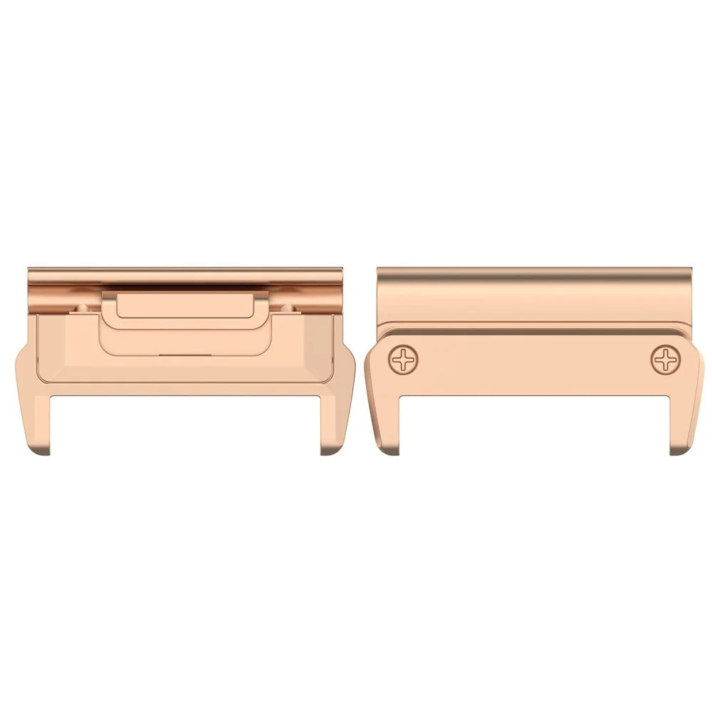 1 Pair 20mm Watchband Connector for Garmin Fenix 8 43mm  /  Fenix 7S  /  Fenix 7S Pro 42mm Watch Band Metal Adapter - Rose Gold - 1