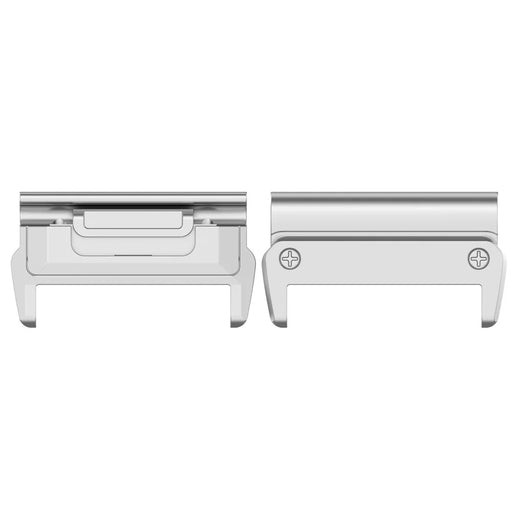 1 Pair 22mm Watchband Connector for Garmin Fenix 8 47mm  /  Fenix E 47mm  /  Fenix 7 Watch Band Metal Adapter - Silver - 1