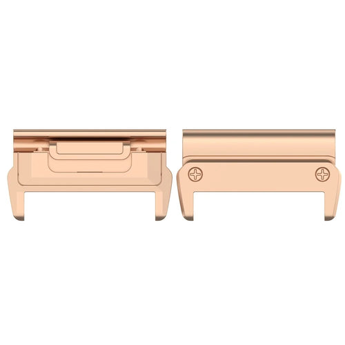 1 Pair 22mm Watchband Connector for Garmin Fenix 8 47mm  /  Fenix E 47mm  /  Fenix 7 Watch Band Metal Adapter - Rose Gold - 1