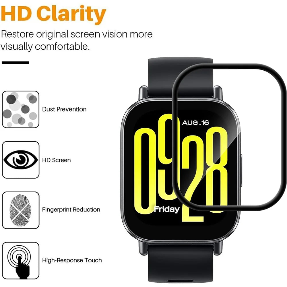 For Xiaomi Redmi Watch 5 Lite Watch Film Anti-Scratch Film PET 3D Smartwatch Screen Protector - 4