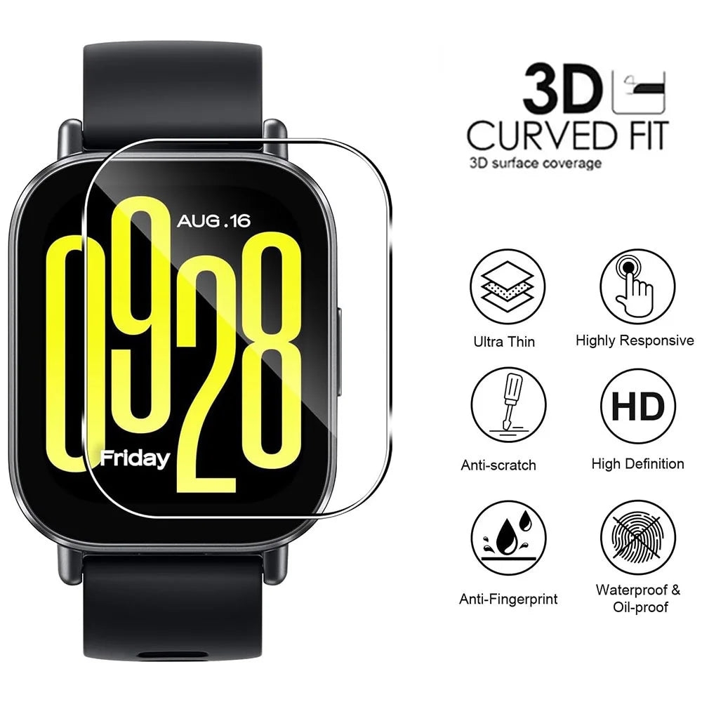 3Pcs For Xiaomi Redmi Watch 5 Active Screen Protector HD Clear Watch Screen Film - 3