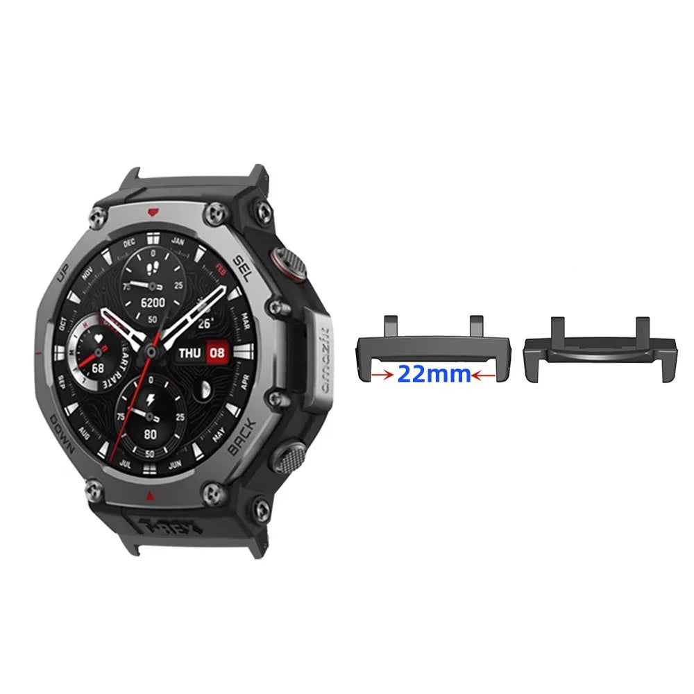 1 Pair PC Watchband Connectors for Huami Amazfit T-Rex 3 Smartwatch 22mm Watch Strap Adapter - 5