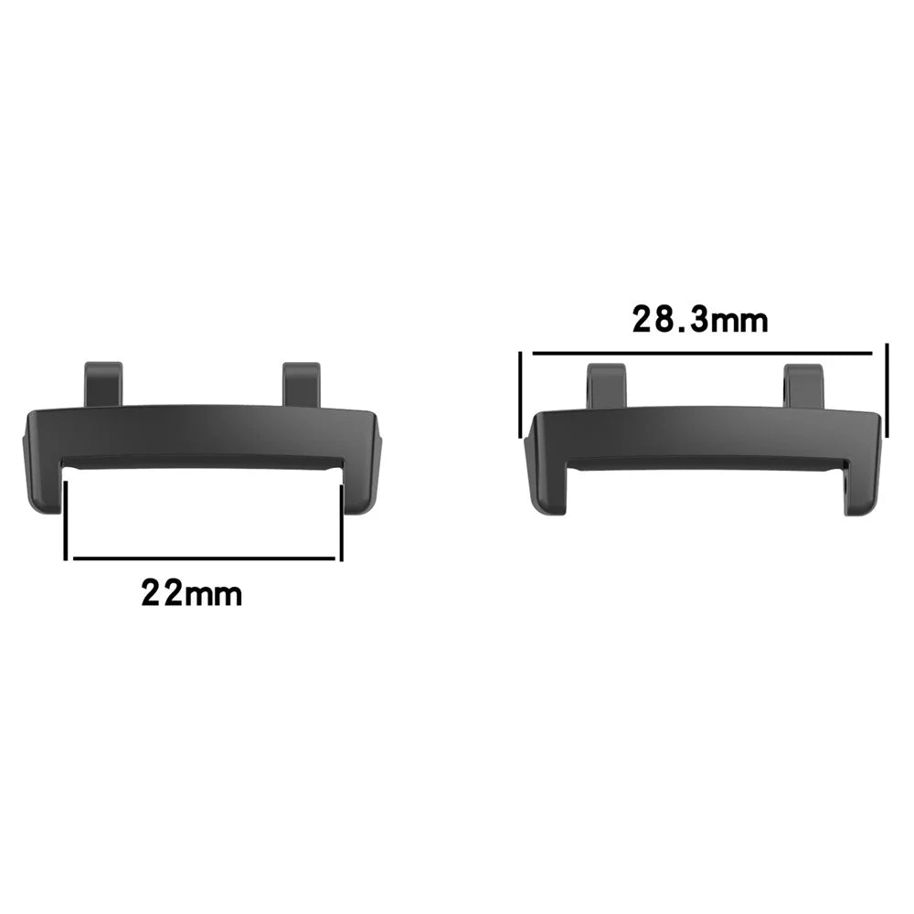 1 Pair Watchband Connector for Huami Amazfit T-Rex 3 22mm Watch Strap Metal Adapter - Black - 5