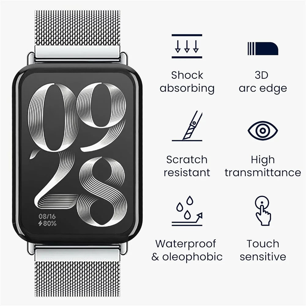 For Xiaomi Smart Band 9 Pro Watch Film Anti-Scratch Film PET 3D Smartwatch Screen Protector - 3