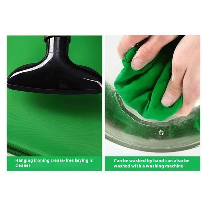 3x6m Green Screen Live Streaming Photography Video Recording Backdrop Cloth with 4 Traceless Nails - 4