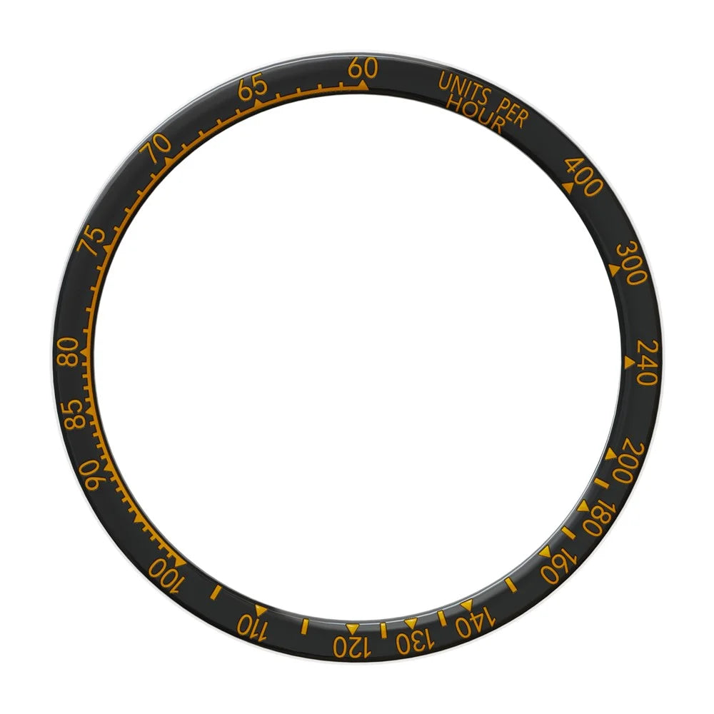 For Garmin Fenix 8 47mm Watch Bezel Scale Design Stainless Steel Protective Ring - Black + Orange - 2