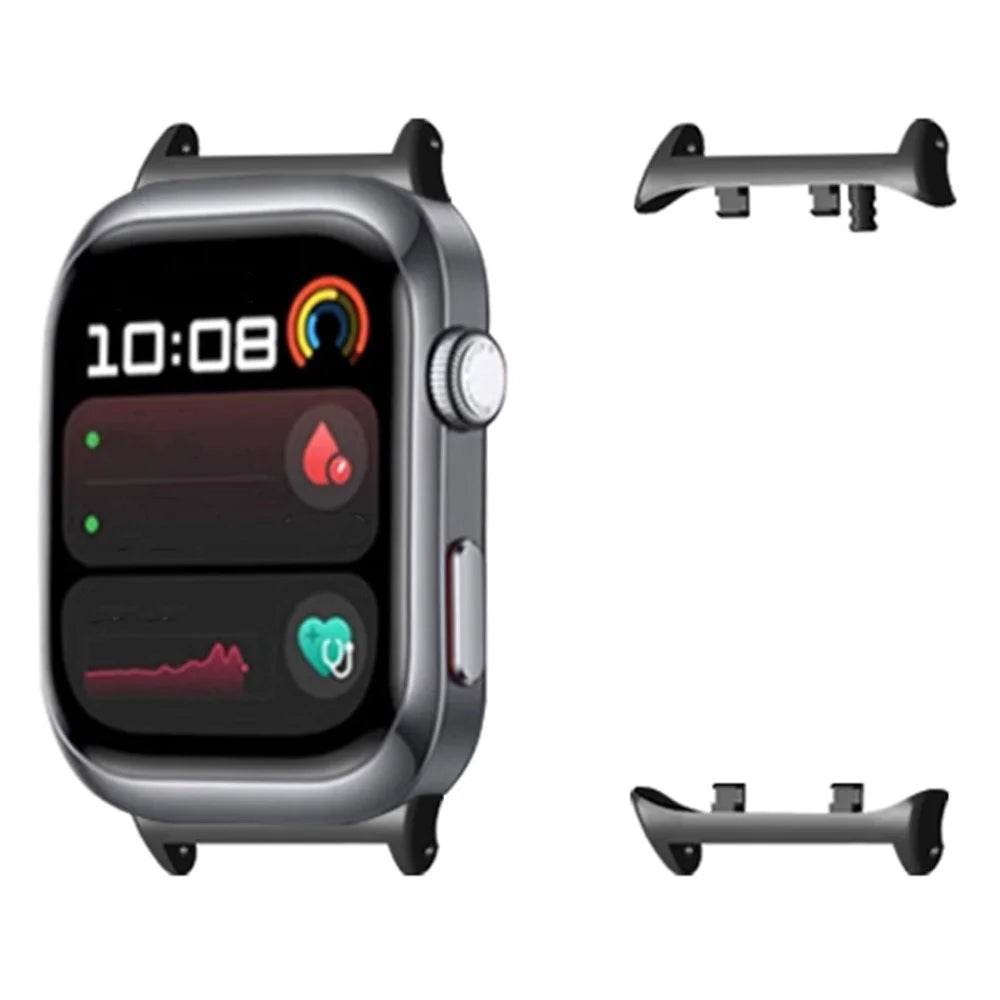1 Pair Watchband Connector For Huawei Watch D2 Metal Connector 22mm Replacement Strap Adapters - Black - 2