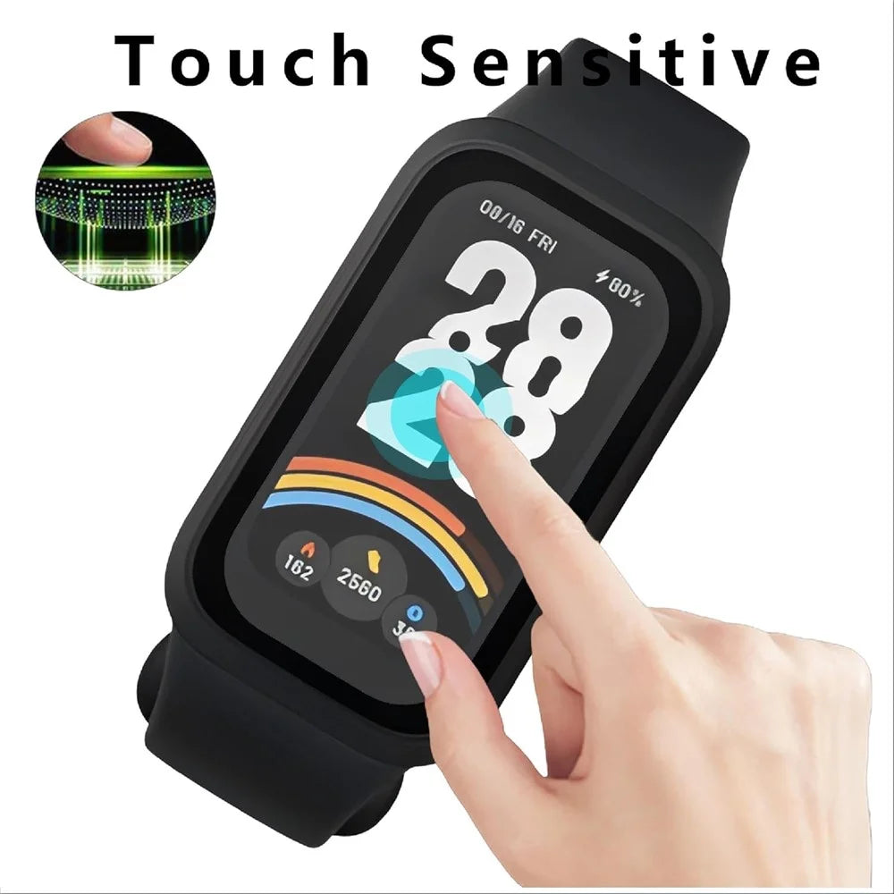 3Pcs Watch Film For Xiaomi Smart Band 9 Active / Redmi Band 3 , 3D PET Smartwatch Screen Protector - 4