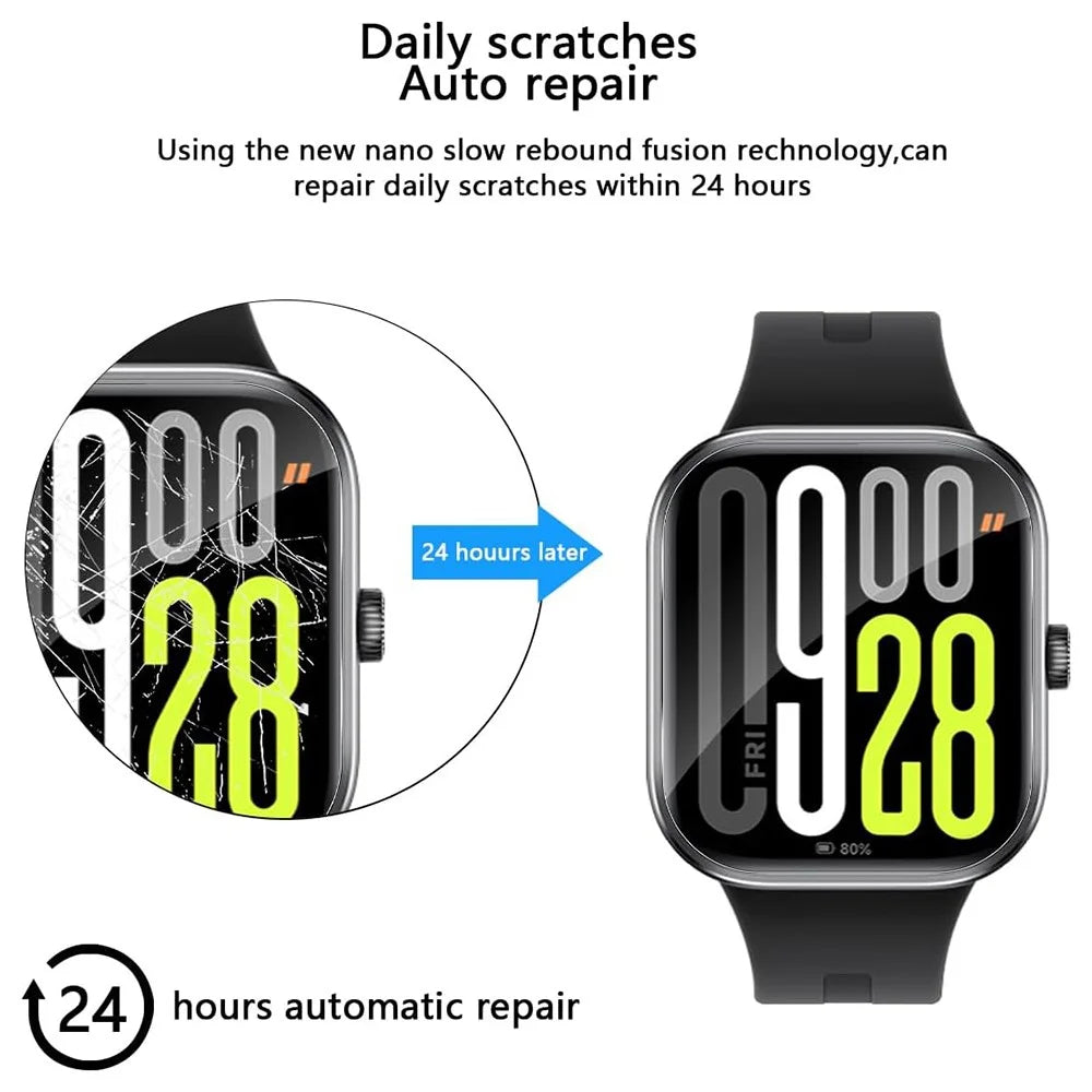 3Pcs For Xiaomi Redmi Watch 5 TPU Watch Screen Protector Anti Scratch HD Clear Hydrogel Film - 3