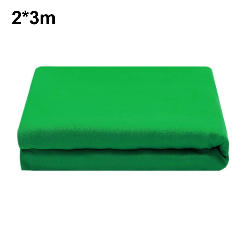 Photography Backdrop 2 x 3m Polyester Studio Background Screen for Live Streaming  /  Photo Shooting - Green - 1