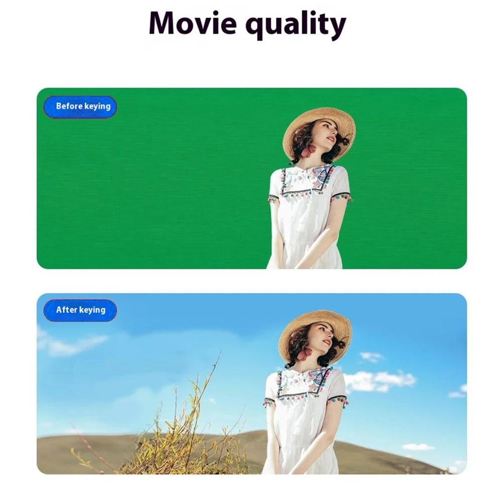 Photography Backdrop 3 x 3 Meter 120g Polyester Cloth Studio Background Screen for Live Streaming  /  Photo Shooting - Green - 5