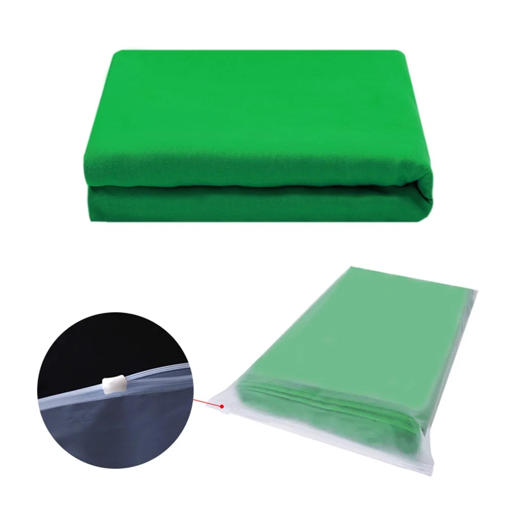 Photography Backdrop 3 x 3.6m Polyester 120g Studio Background Screen for Live Streaming / Photo Shooting - Green - Green - 2
