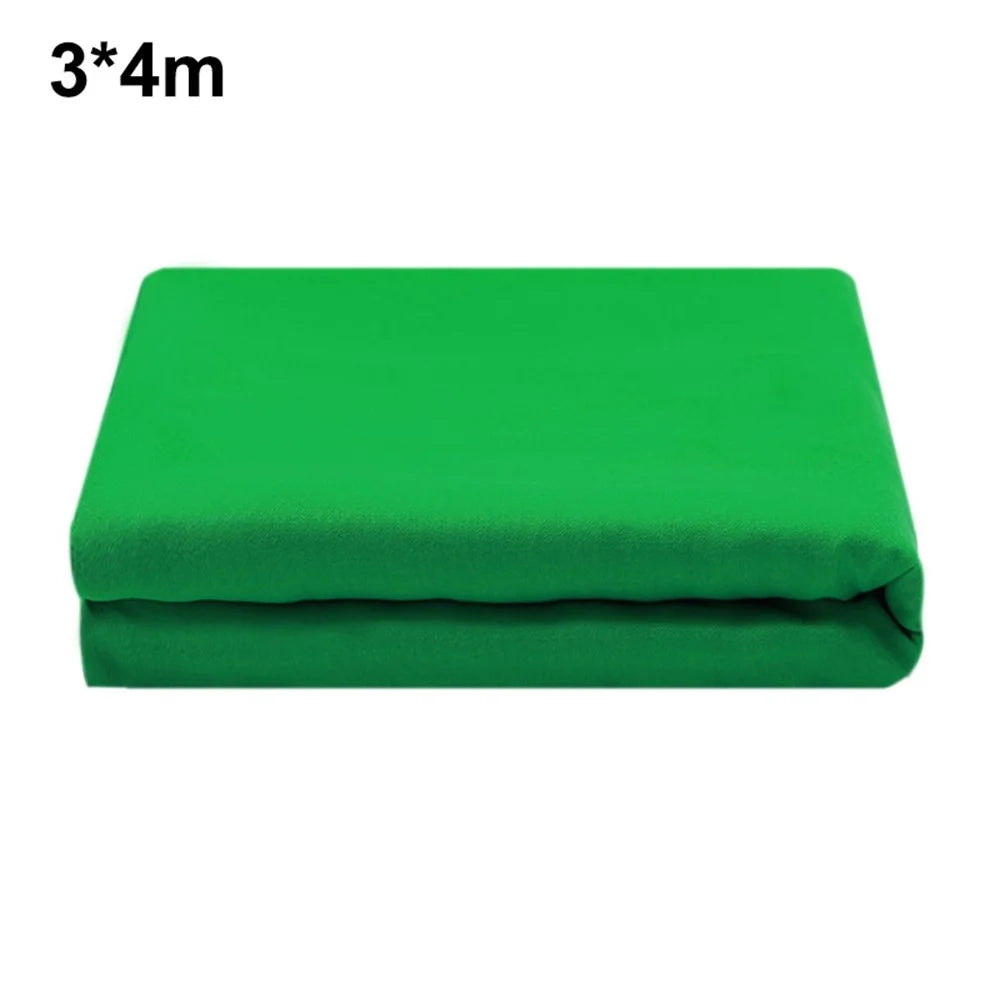 Photography Backdrop 3 x 4m Polyester Studio Background Screen for Live Streaming  /  Photo Shooting - Green - 1