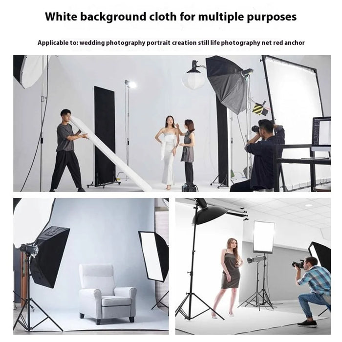1 x 3m / Green Photography Backdrop Set with 4 Clips Polyester Background Screen for Studio / Live Streaming - 7