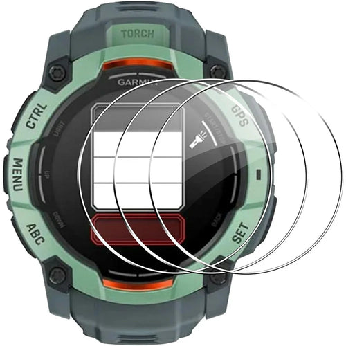 3Pcs For Garmin Instinct 3 AMOLED 45mm Tempered Glass Screen Protector HD Clear Watch Screen Film - 1