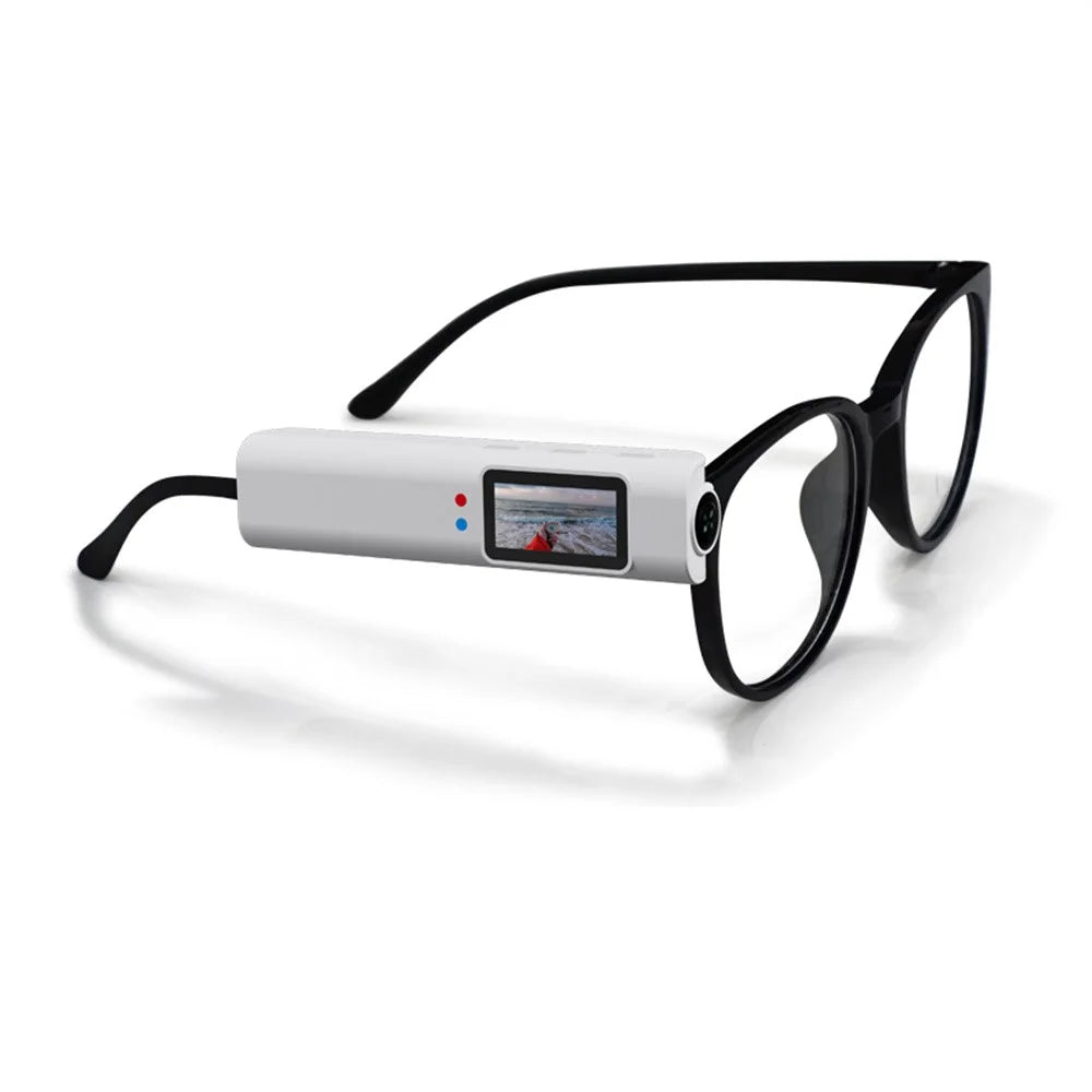 S110 First-Person View Glasses Camera IPS Display WIFI APP Control 2.7K Ultra HD Video Recorder - White - 1