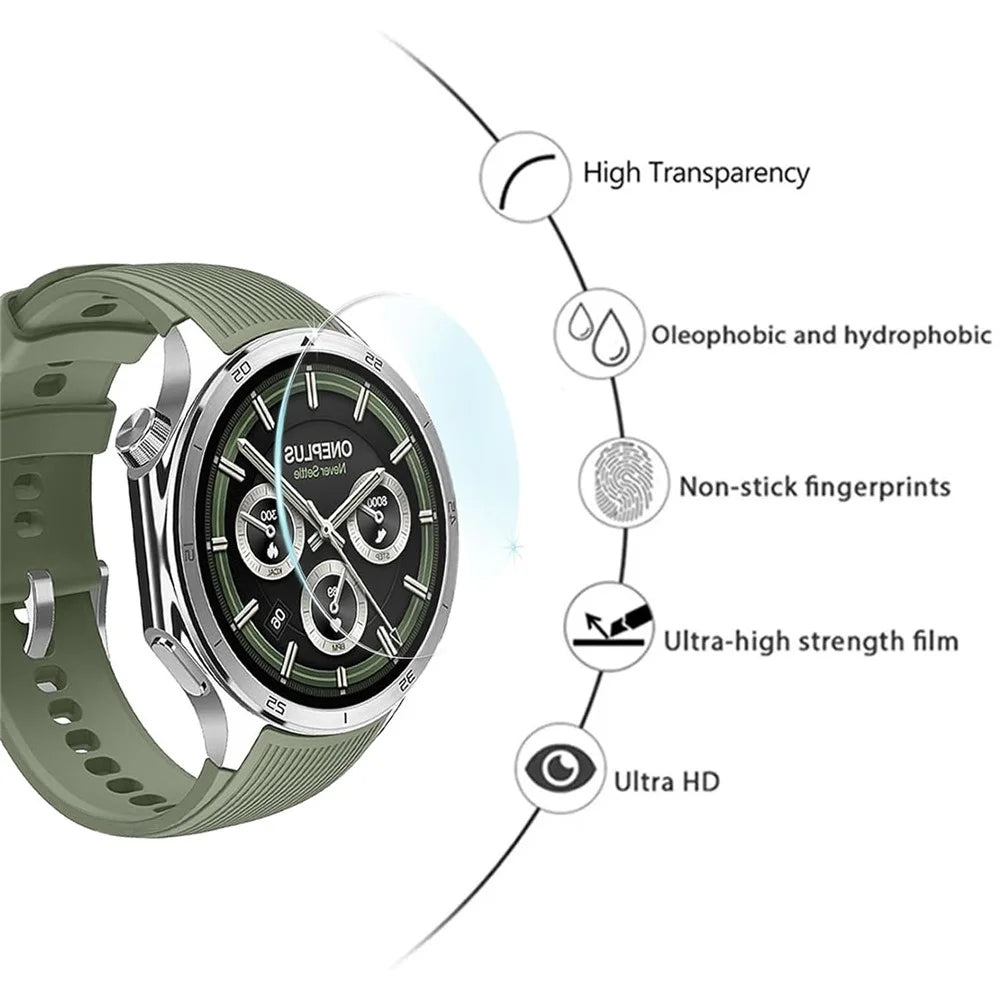 3Pcs For OnePlus Watch 3 46mm Tempered Glass Screen Protector HD Clear Watch Screen Film - 4