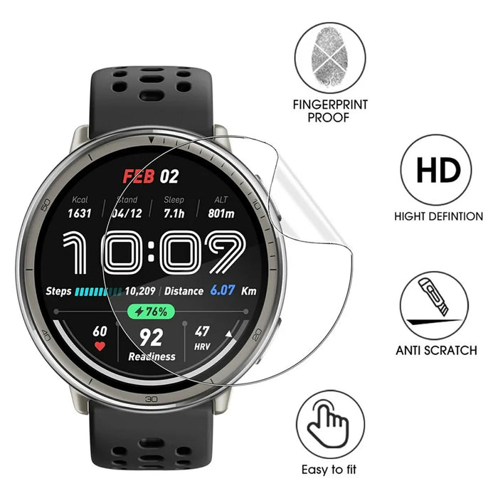 3Pcs For Huami Amazfit Active 2 TPU Watch Screen Protector Anti Scratch HD Clear Hydrogel Film - 2