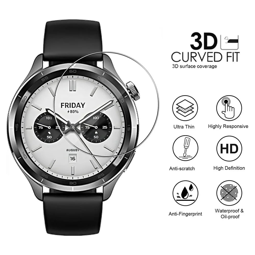 3Pcs For Xiaomi Watch S4 Tempered Glass Screen Protector HD Clear Watch Screen Film - 3