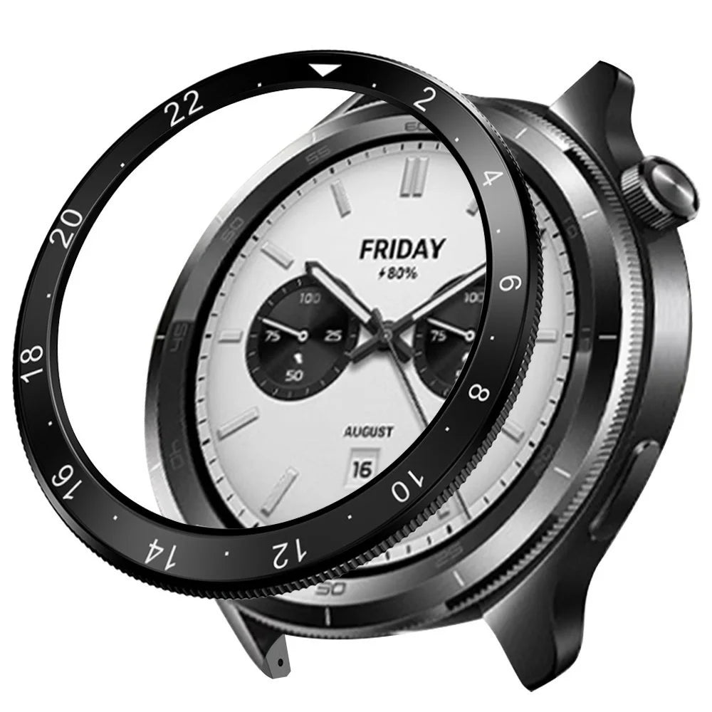 For Xiaomi Watch S4 / S3 Numbers Dot Design PC Bezel Smartwatch Protective Ring - 1