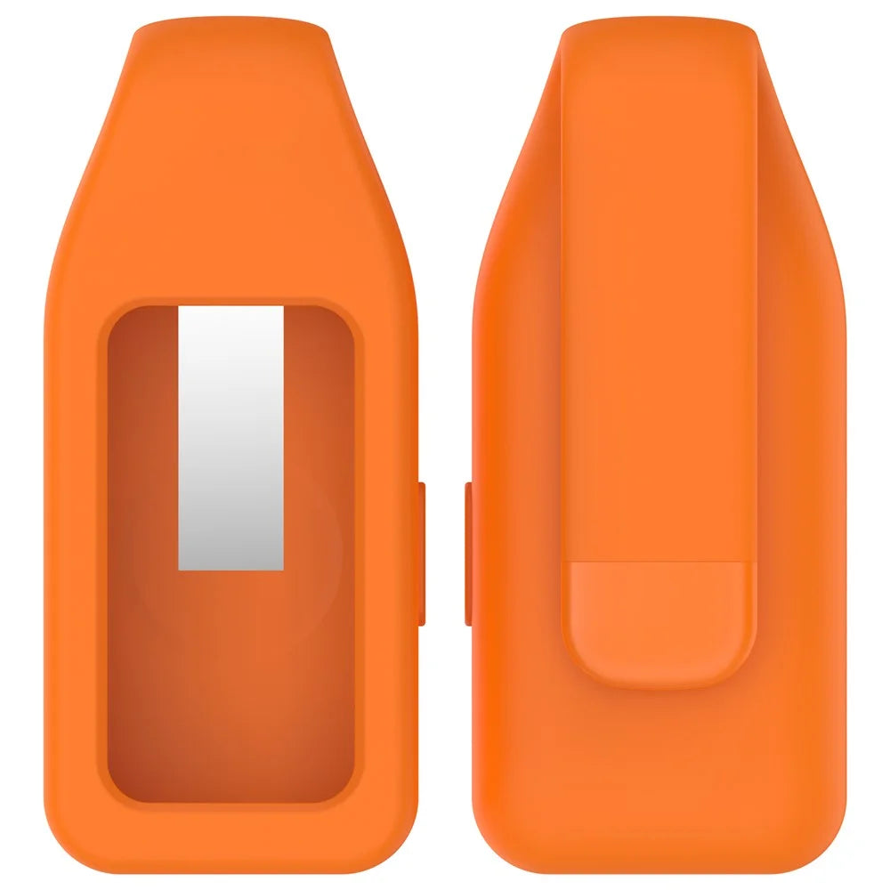 For Huawei Band 10 / 9 / 8 Clip Buckle Replacement Case Smart Watch Silicone Cover - Orange - 6