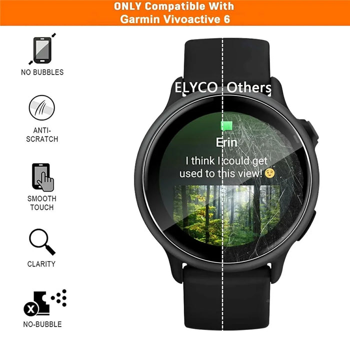 3Pcs For Garmin Vivoactive 6 TPU Watch Screen Protector Anti Scratch HD Clear Hydrogel Film - 2