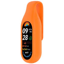 For Xiaomi Smart Band 10  /  9  /  8 Clip Buckle Replacement Case Smart Watch Silicone Cover Storage Holder - Orange - 2