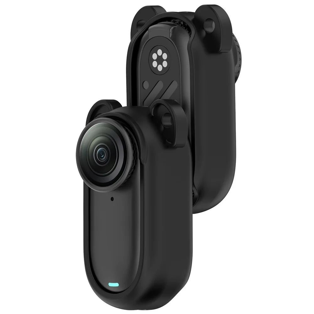 For Insta360 GO 3 / GO 3S Silicone Protective Case Hollow Out Design Camera Cover - Black - 3