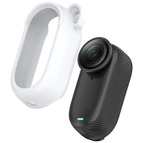 For Insta360 GO 2 Silicone Protective Case Hollow Design Anti-Drop Camera Cover - White - 1