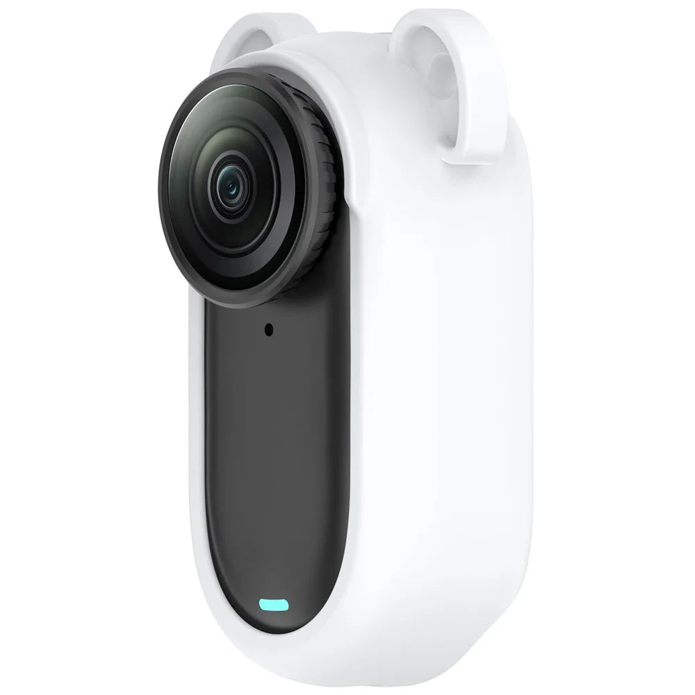 For Insta360 GO 2 Silicone Protective Case Hollow Design Anti-Drop Camera Cover - White - 2