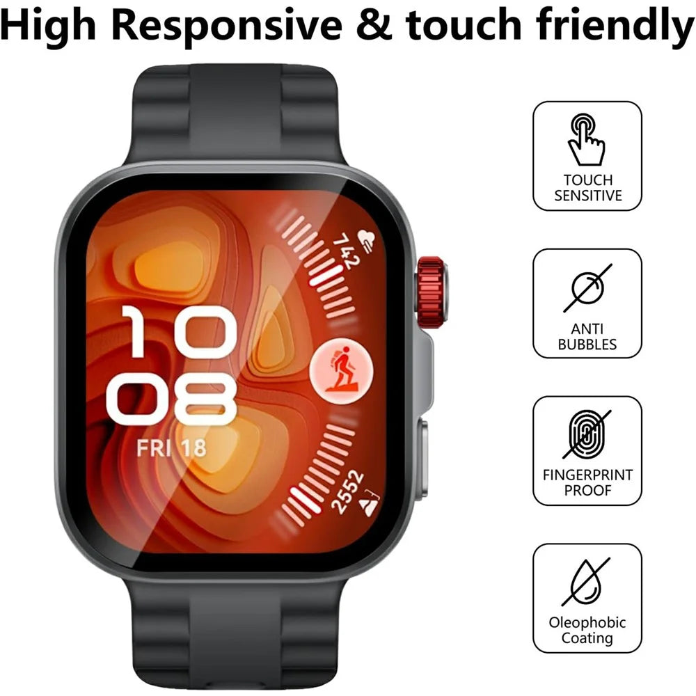 2Pcs For Huawei Watch Fit 4 Pro Watch Film Anti-Scratch PET 3D Smartwatch Screen Protector - 2
