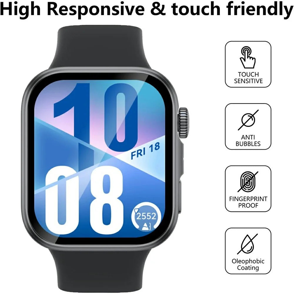 2Pcs For Huawei Watch Fit 4 Watch Film Anti-Scratch PET 3D Smartwatch Screen Protector - 3