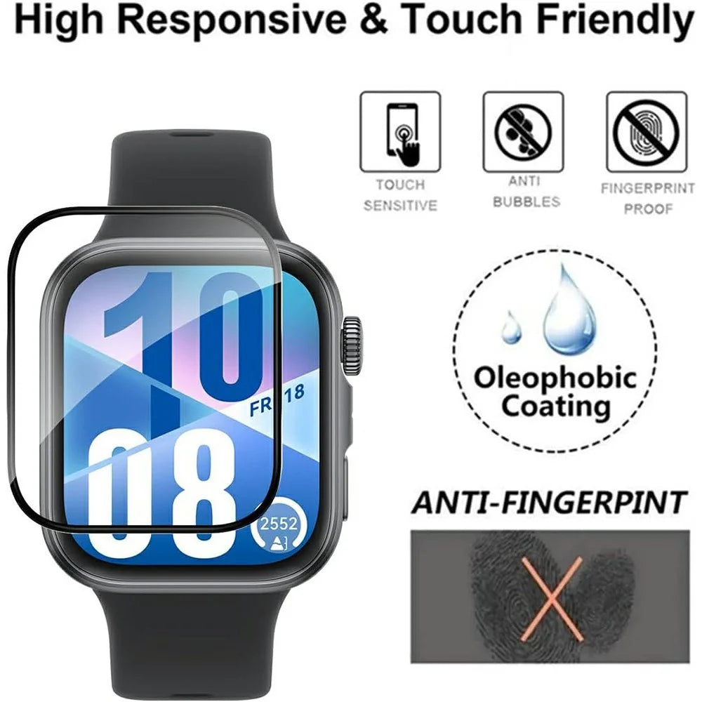 2Pcs For Huawei Watch Fit 4 Watch Film Anti-Scratch PET 3D Smartwatch Screen Protector - 5