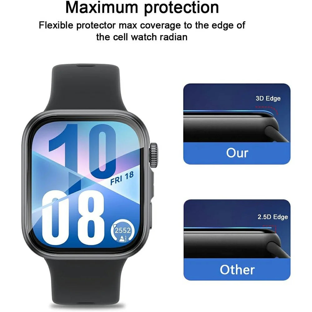 2Pcs For Huawei Watch Fit 4 Watch Film Anti-Scratch PET 3D Smartwatch Screen Protector - 6