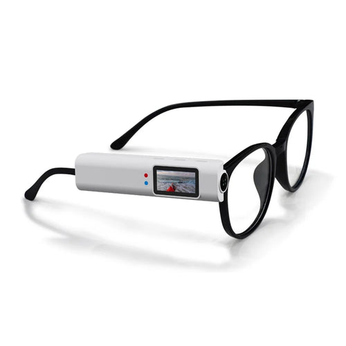 S110 First Person View Glasses Camera IPS Display WiFi APP Control 2.7K Ultra HD Video Recorder with 32G TF Card - White - 1