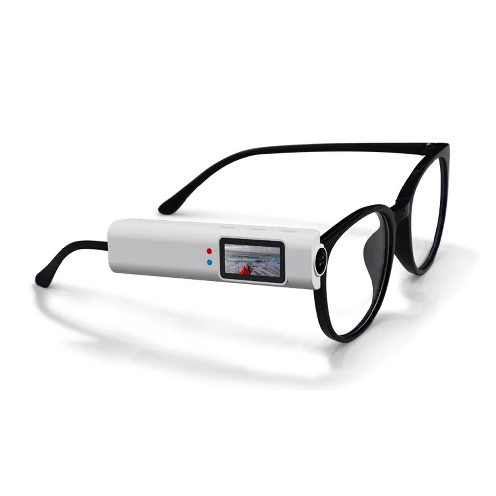 S110 First Person View Glasses Camera IPS Display WiFi APP Control 2.7K Ultra HD Video Recorder with 32G TF Card - White - 1