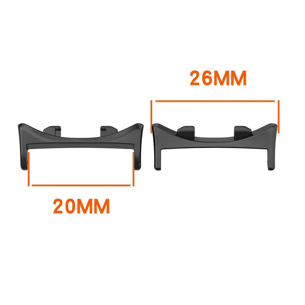 1 Pair for Honor Watch Fit Elegant Edition / Vitality Edition Watchband Connector Replacement Strap 20mm Metal Adapters - Black - 5