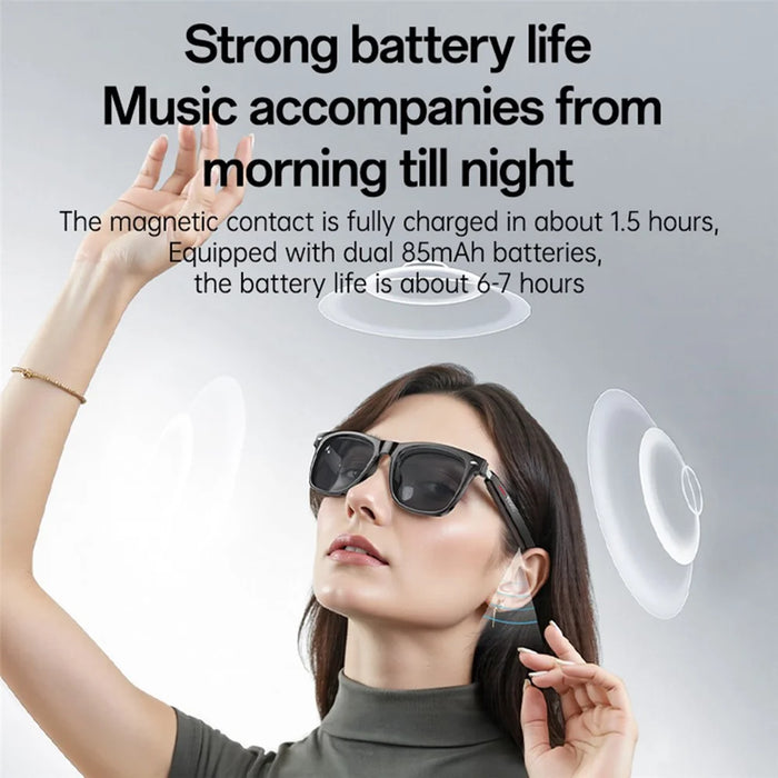 YESIDO IO35 Smart Music Sunglasses Bluetooth-Compatible Wireless IP54 Waterproof Hands-Free Calling Eyewear - 4