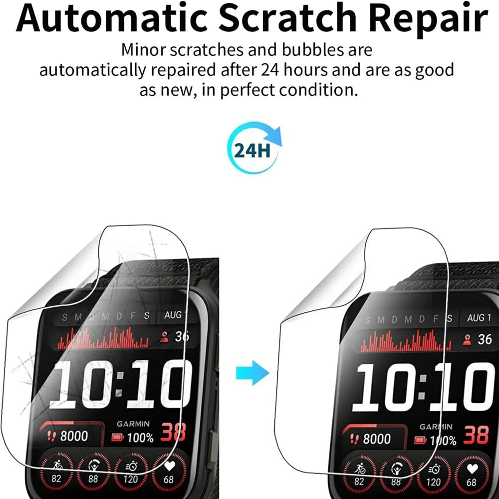 3Pcs For Garmin Venu X1 TPU Watch Screen Protector Anti Scratch HD Clear Hydrogel Film - 4