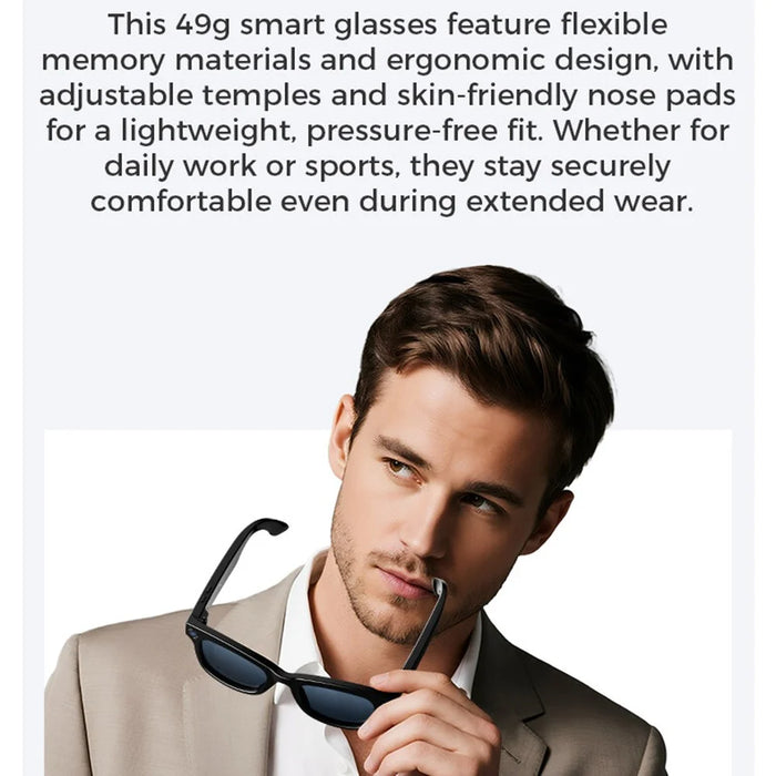 M01pro Smart AI 8MP Camera Glasses Waterproof Real-Time Translation Voice Call Music Glasses - Sunglasses - 4