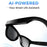 M01pro Smart AI 8MP Camera Glasses Waterproof Real-Time Translation Voice Call Music Glasses - Sunglasses - 6