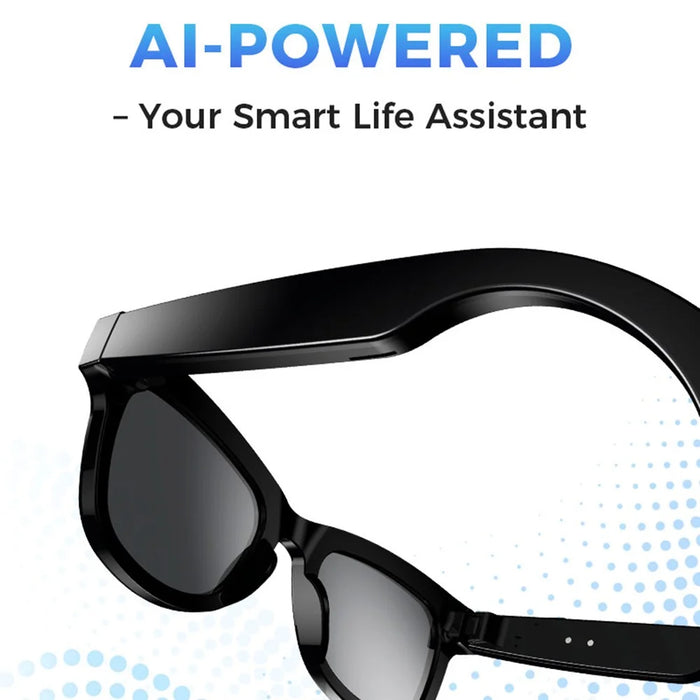 M01pro Smart AI 8MP Camera Glasses Waterproof Real-Time Translation Voice Call Music Glasses - Sunglasses - 6