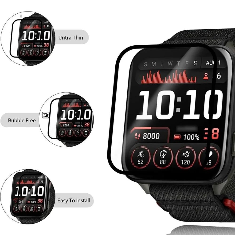 2Pcs For Garmin Venu X1 Watch Film Anti-Scratch PET 3D Smartwatch Screen Protector - 6